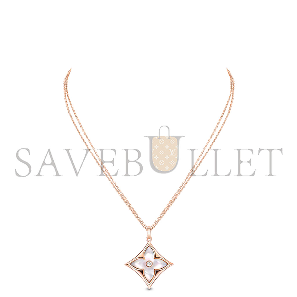 l**is v*t*n colour blossom xl medallion, pink gold, white mother-of-pearl and Di*m*nd q93896